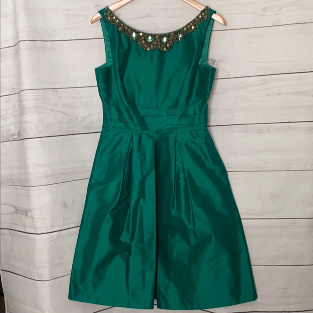 Kay Unger New York Emerald Embellished Dress